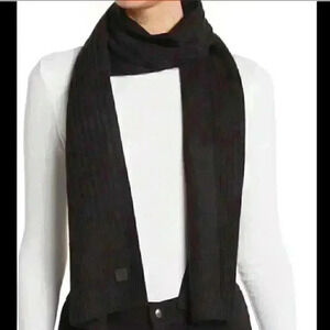Allsaints rib knit scarf in black - NWT! MSRP $149